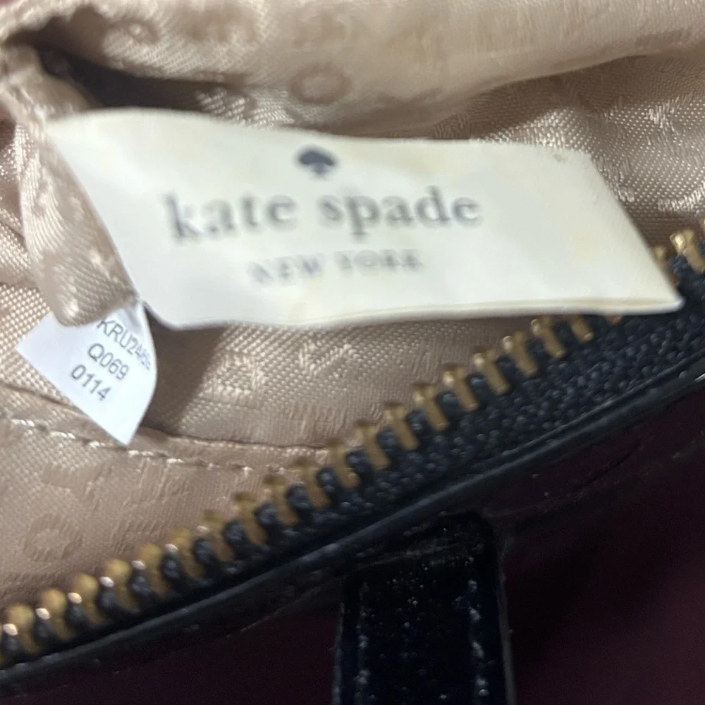 Kate Spade Jeralyn Camellia Tote Black Patent Leather Polkadot Two Handle Y2K